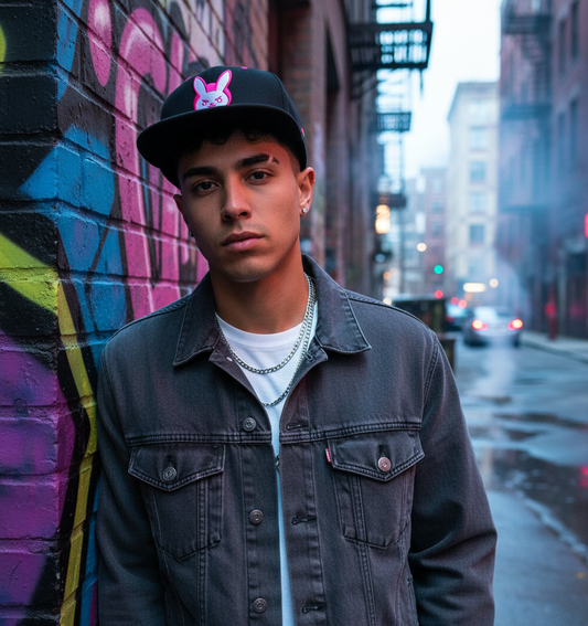 AI try-on - Casquette Overwatch - D.Va Pink Bunny