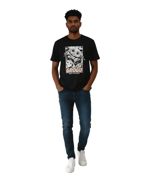 T-shirt Grogu Protect Attack Snack 2026, design unique, style facile, vêtements Star Wars, T-shirt Mandalorian