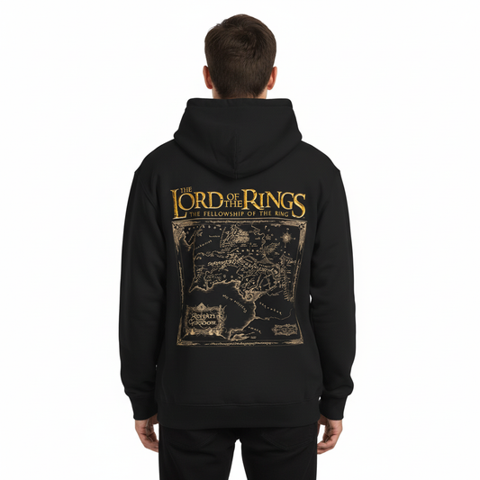 Sweat à Capuche Seigneur des Anneaux avec Carte