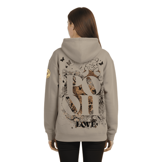 Sweat Winnie l’Ourson - Sweat à Capuche Officiel avec motif Pooh Love, style Disney, vêtements pour femmes