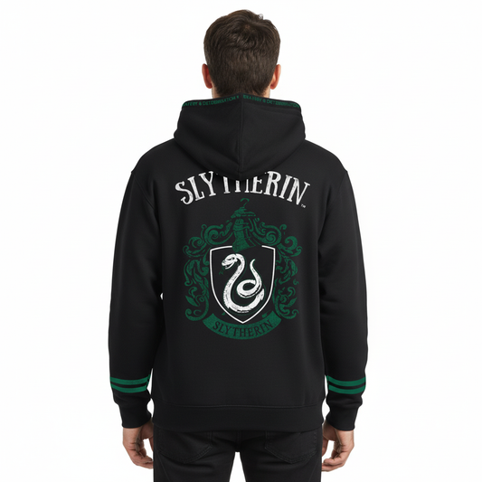 Sweat Harry Potter Serpentard Noir et Vert - Blason et Confort