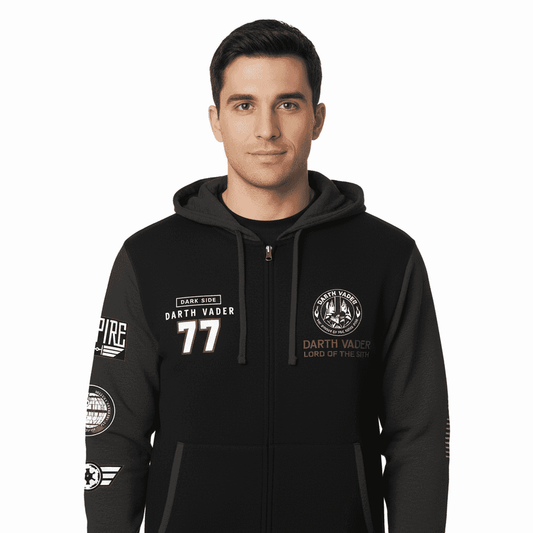 Veste à capuche Darth Vader Star Wars avec logos et détails graphiques