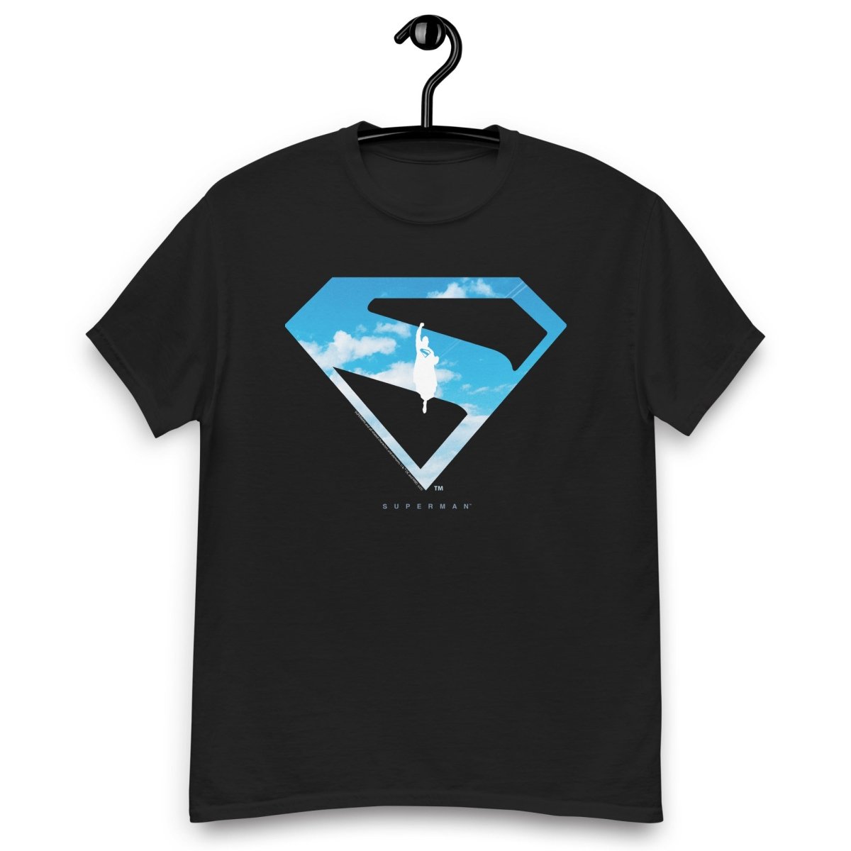 Superman Silhouette in Sky Logo Art - New Superman Movie 2025 Design - T-shirt