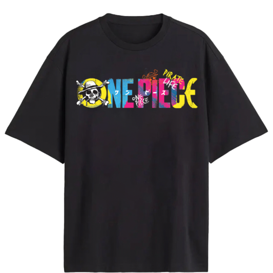T-Shirt Officiel One Piece – Logo Coloré “Pirate Life”