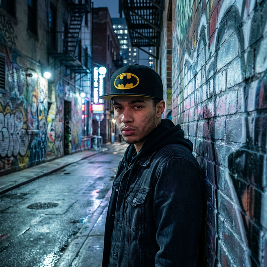 AI try-on - Casquette DC Comics Batman - Black Logo