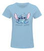 Pyjama femme Disney Stitch, t-shirt bleu avec Stitch mignon, style confortable, pour nuits paisibles