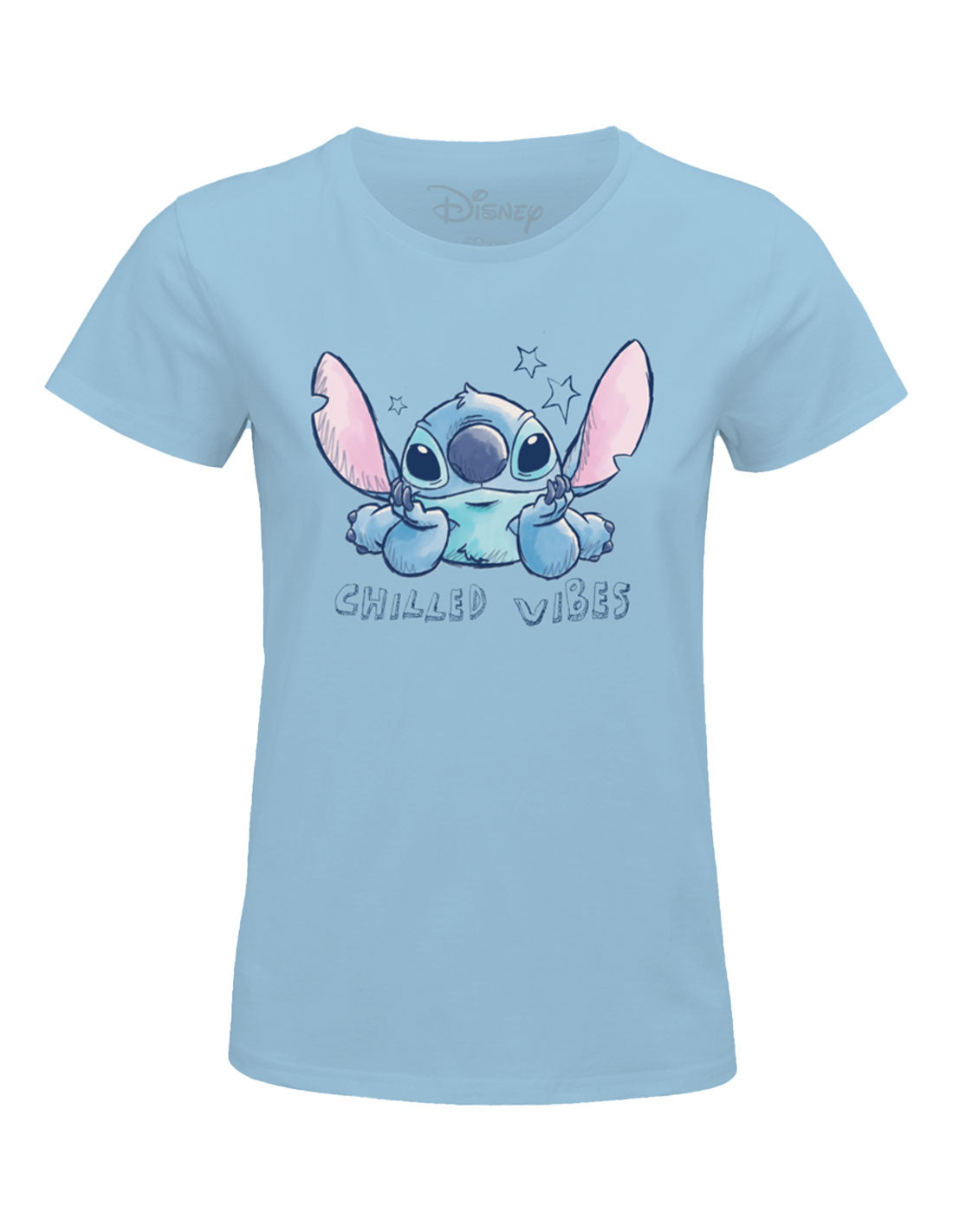 Pyjama femme Disney Stitch, t-shirt bleu avec Stitch mignon, style confortable, pour nuits paisibles
