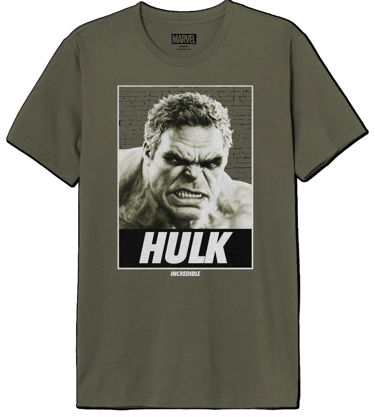 T-Shirt Hulk Incredible 2026 Kaki - Marvel Style Apparel Spiderman