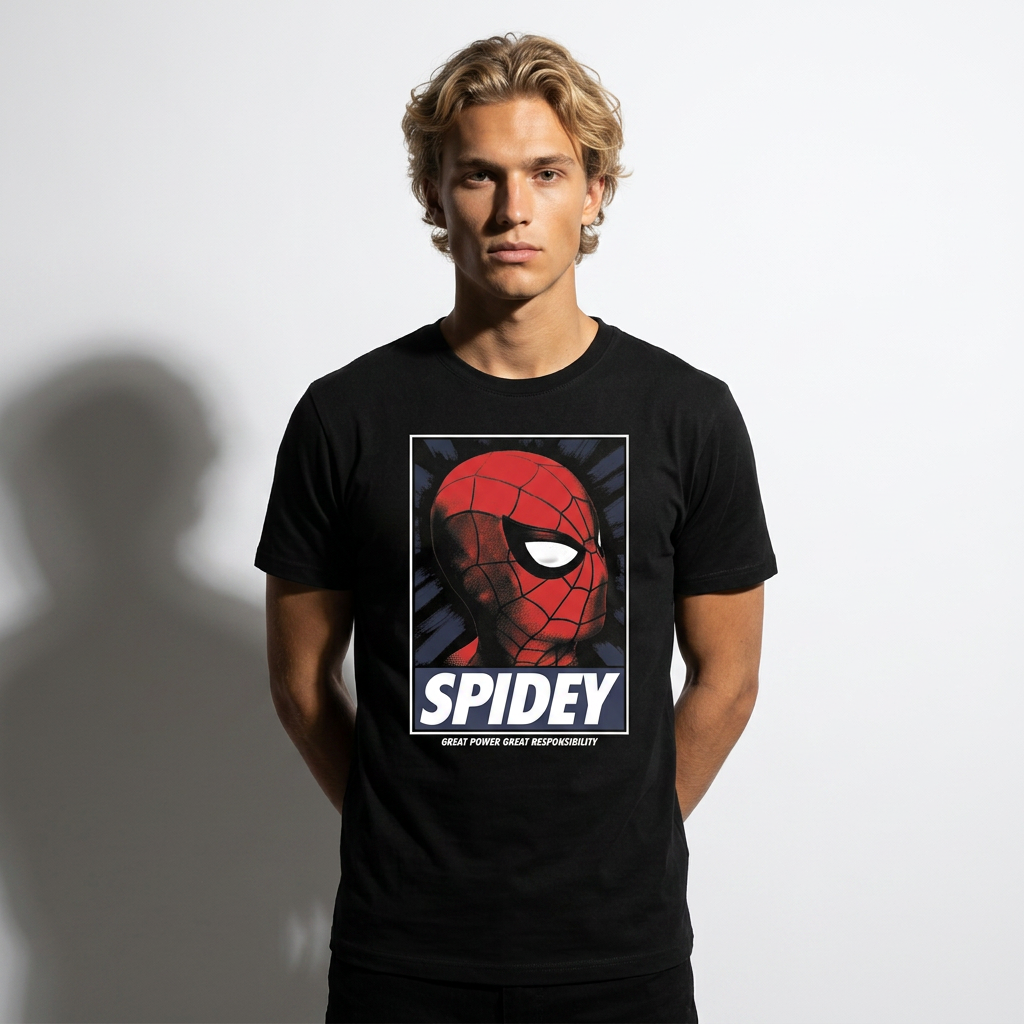 T-Shirt Spider-Man Noir Officiel – Brand New Day Marvel Spiderman
