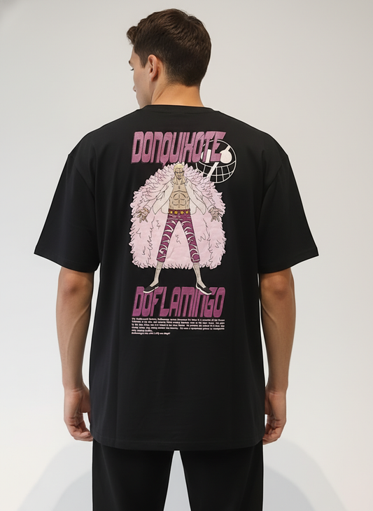 T-Shirt One Piece Doflamingo Back Print – Oversize One Piece