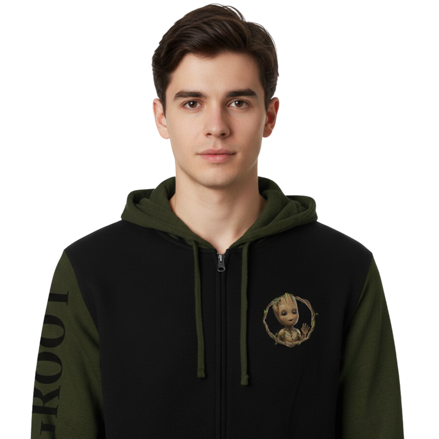 Veste Marvel Baby Groot en bois, devant