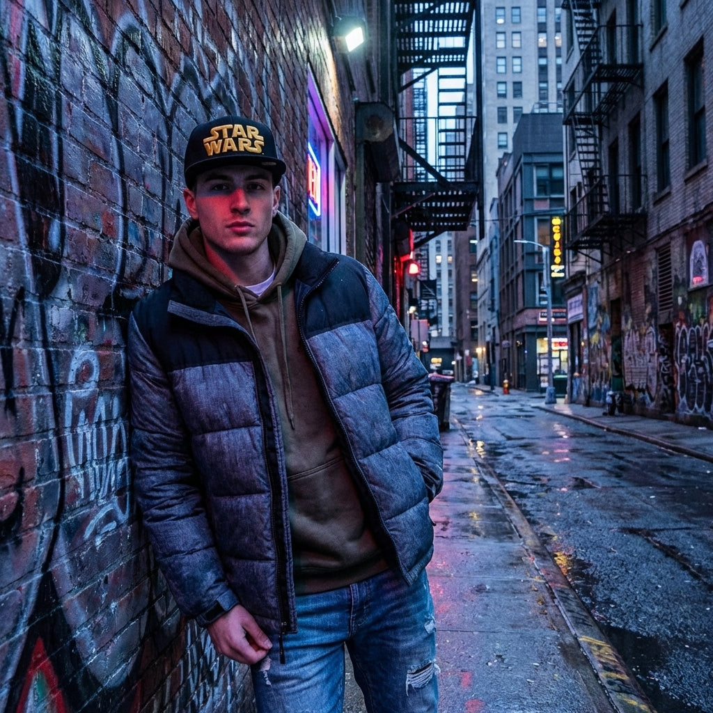 AI try-on - Casquette Star Wars - Text Logo