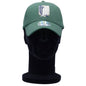 Casquette verte L'Attaque des Titans avec blason du Bataillon d'exploration brodé à l'avant. Casquette baseball sous licence officielle anime.