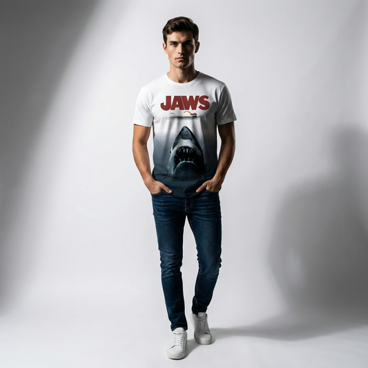 T-shirt Les Dents de la Mer - Jaws Design Tye and Dye