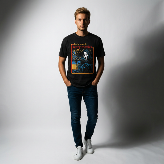T-Shirt Ghost Face: Let's Watch Scary Movies Premium Edition Ghost Face
