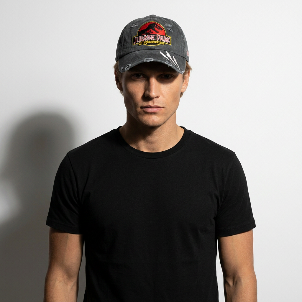 Jurassic Park Grunge Cap with Classic Logo Jurassic Parc
