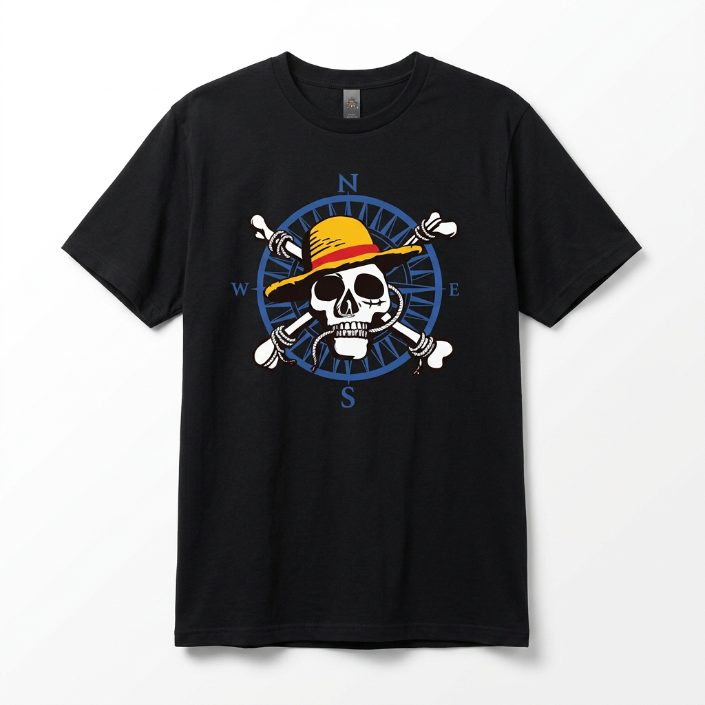 T-shirt One Piece Luffy Skull Minimaliste One Piece