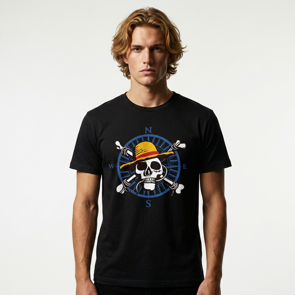 T-shirt One Piece Luffy Skull Minimaliste One Piece