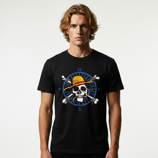 T-shirt One Piece Luffy Skull Minimaliste One Piece