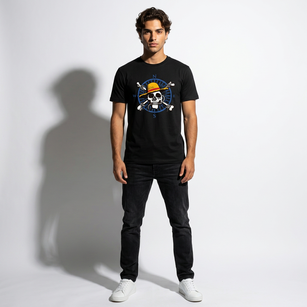 T-shirt One Piece Luffy Skull Minimaliste One Piece