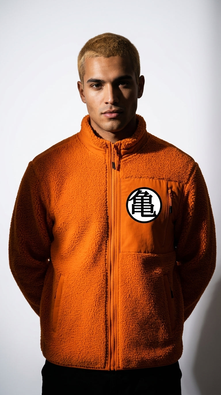 Veste Sherpa Homme Dragon Ball Z — Orange