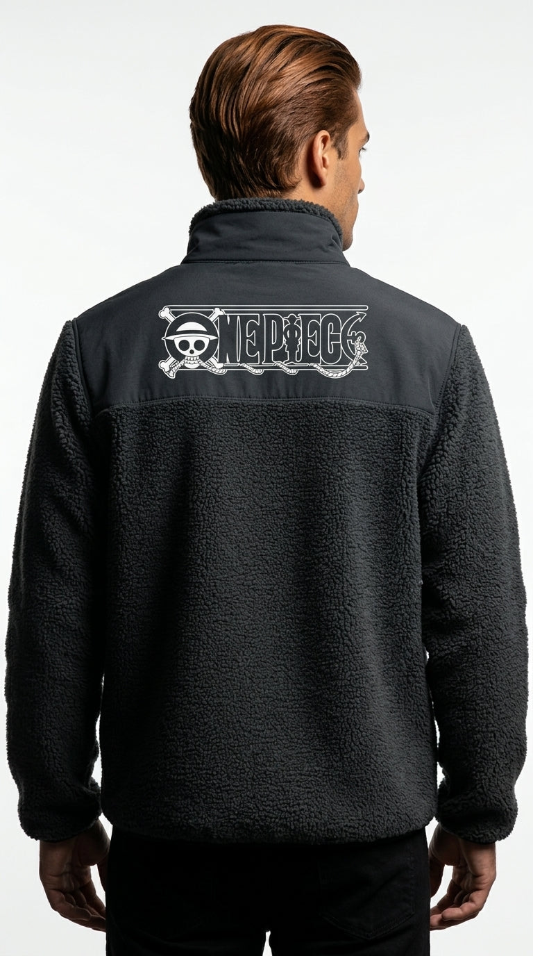Veste Sherpa Homme One Piece — Noire