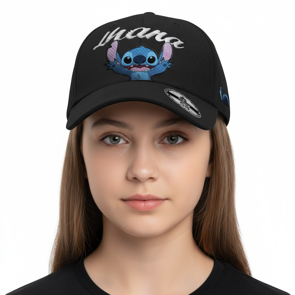 Casquette Noire Disney - Stitch Ohana