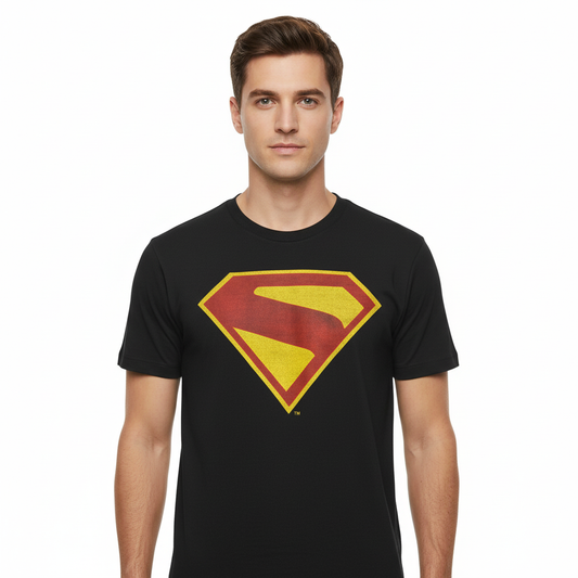 T-shirt Superman Officiel - Logo DC Comics Rouge & Jaune