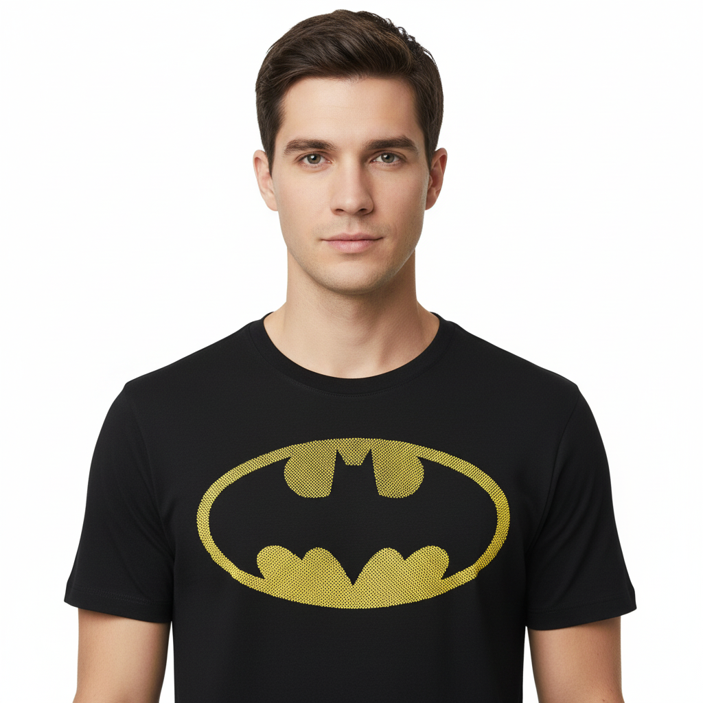 T-shirt Batman homme Logo classique avec relief