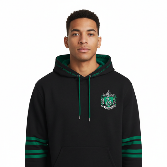 Sweat Harry Potter Serpentard Noir et Vert - Blason et Confort