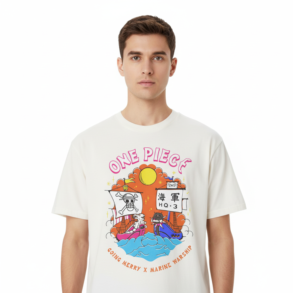 T-shirt One Piece Officiel - Design Merry X Marine