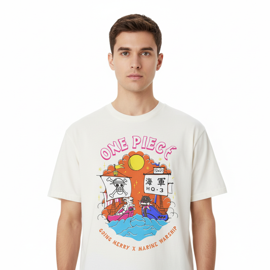 T-shirt One Piece Officiel - Design Merry X Marine