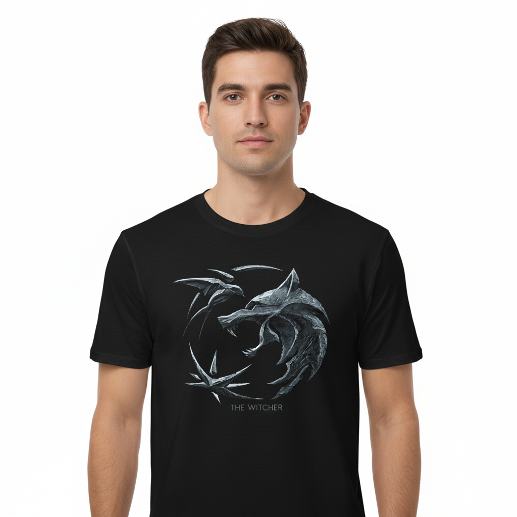 T-shirt Witcher - Logo Loup