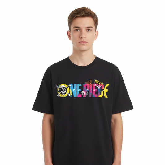 T-Shirt Officiel One Piece – Logo Coloré “Pirate Life”
