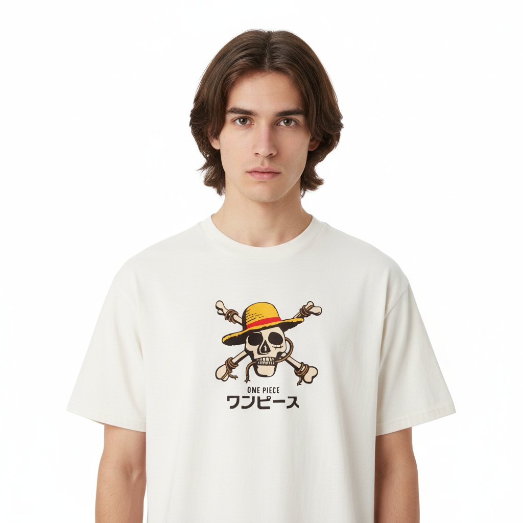 T-shirt One Piece Officiel Unisexe avec Logo Mugiwara