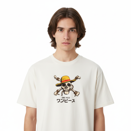 T-shirt One Piece Officiel Unisexe avec Logo Mugiwara