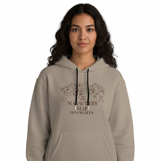 Hoodie Carte Maraudeur Harry Potter Unisexe Beige