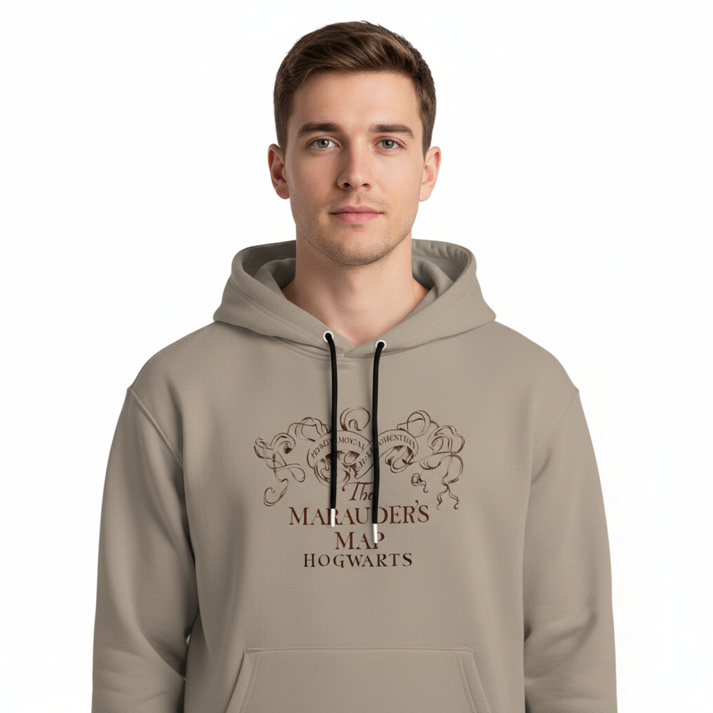 Hoodie Carte Maraudeur Harry Potter Unisexe Beige