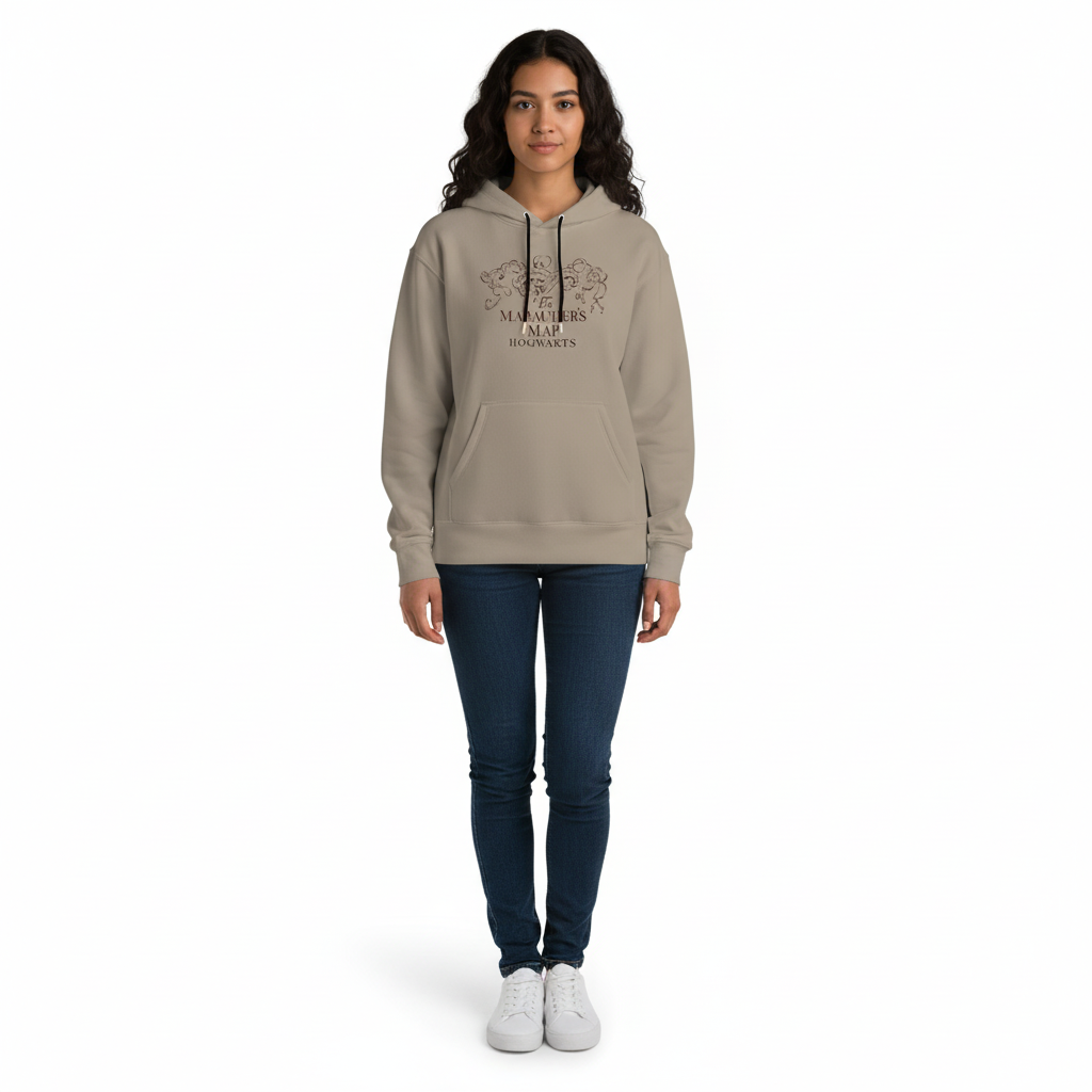 Hoodie Carte Maraudeur Harry Potter Unisexe Beige