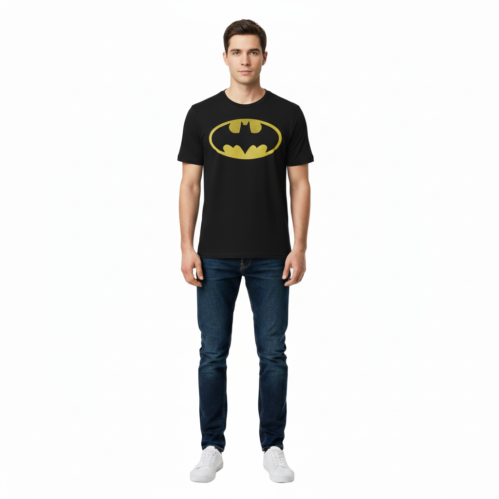 T-shirt Batman homme Logo classique avec relief