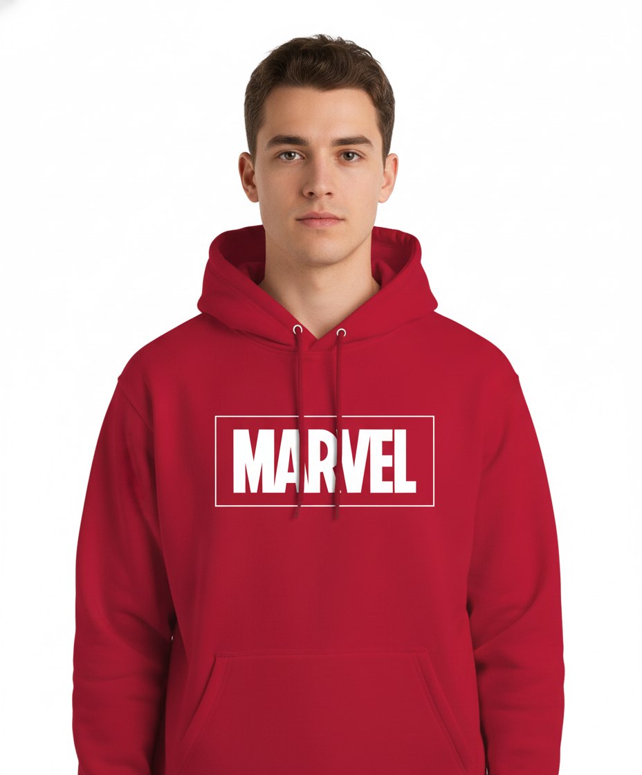 Hoodie Marvel Logo Rouge – Licence Officielle Marvel