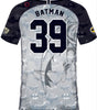 Dos du T-shirt SOCCER JERSEY BATMAN 39 avec numéro 39 et nom BATMAN, design graphique inspiré des comics DC, idéal pour fans de super-héros.