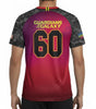 Dos du maillot GUARDIANS OF THE GALAXY 60 avec numéro 60 et logo Marvel, manches à motifs de personnages, style collector pour fans de foot.