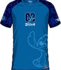 Maillot de foot bleu SOCCER JERSEY STITCH 26 avec motif de Stitch de Disney sur le devant, numéro 02 et logo Disney, idéal pour fans de Lilo & Stitch.
