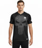 Maillot de football noir THE PUNISHER 74 avec logo Marvel et crâne emblématique sur le devant, parfait pour les fans de Marvel et de sport.