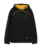Sweat Star Wars noir avec logo officiel ton sur ton, capuche doublée jaune et citation culte sur la manche. Hoodie homme sous licence Lucasfilm.