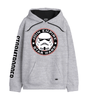 Sweat-shirt gris Star Wars Stormtrooper avec logo 'Join Empire' sur la poitrine et inscription 'STORMTROOPER' sur la manche droite. Hoodie officiel pour fans.