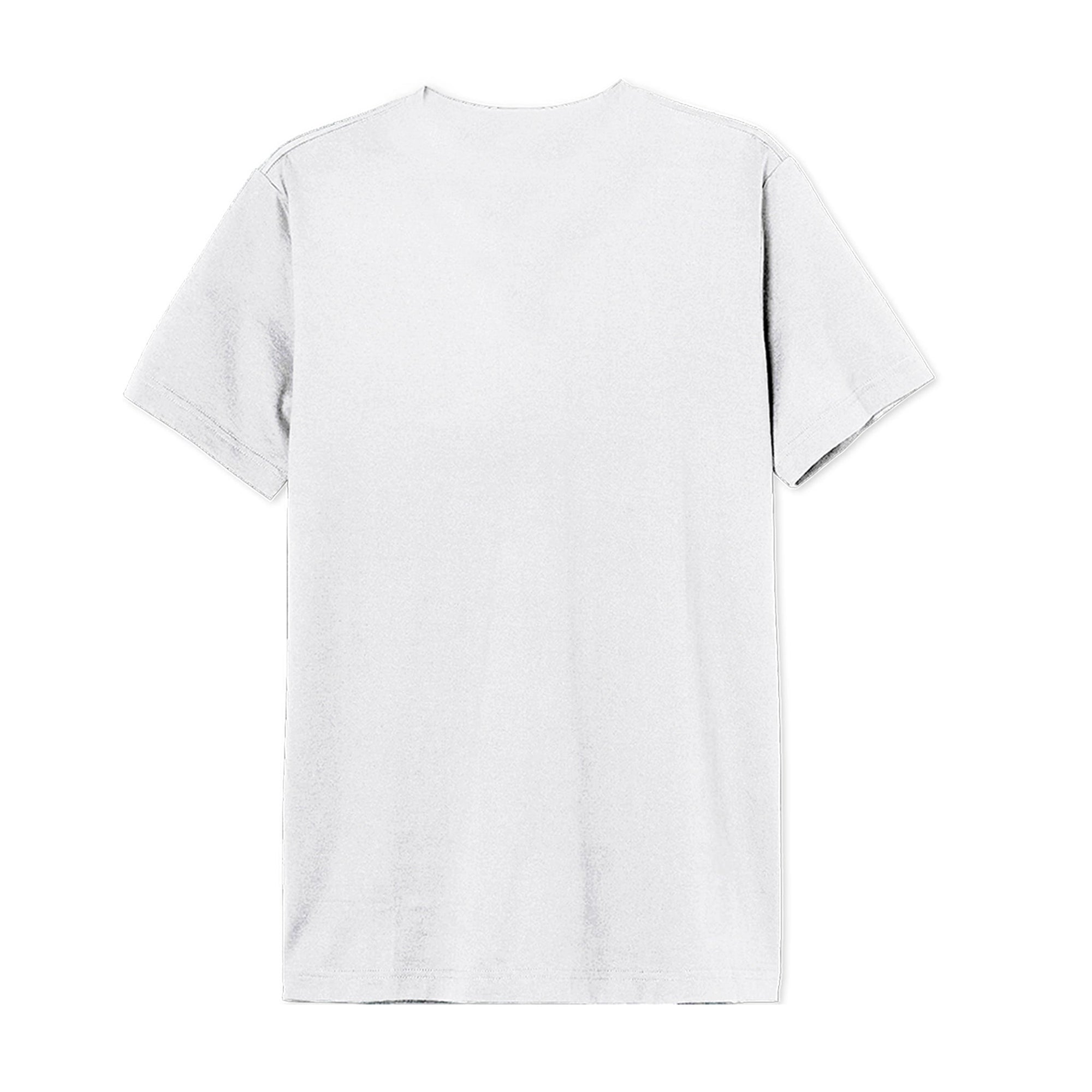 Dos du T-shirt BATMAN - THE BAT blanc uni, sans imprimé, coupe classique pour homme, parfait pour un look décontracté sous licence DC Comics.