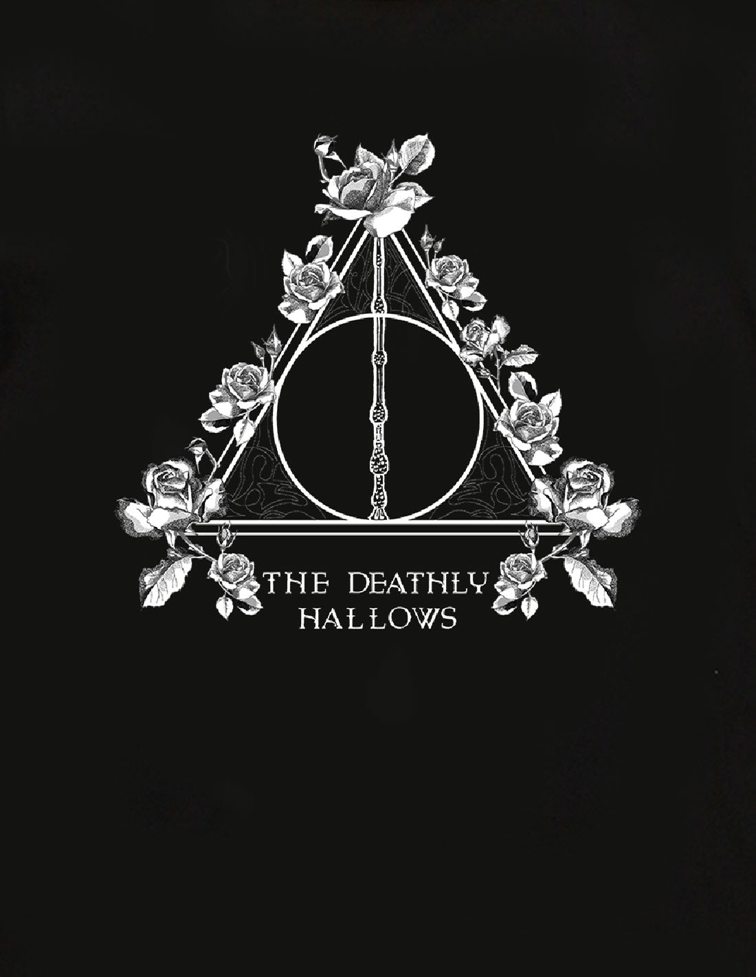 T-shirt Femme Harry Potter - Flowered Deathly Hallows - Legend Stuff - Harry Potter - T-shirt