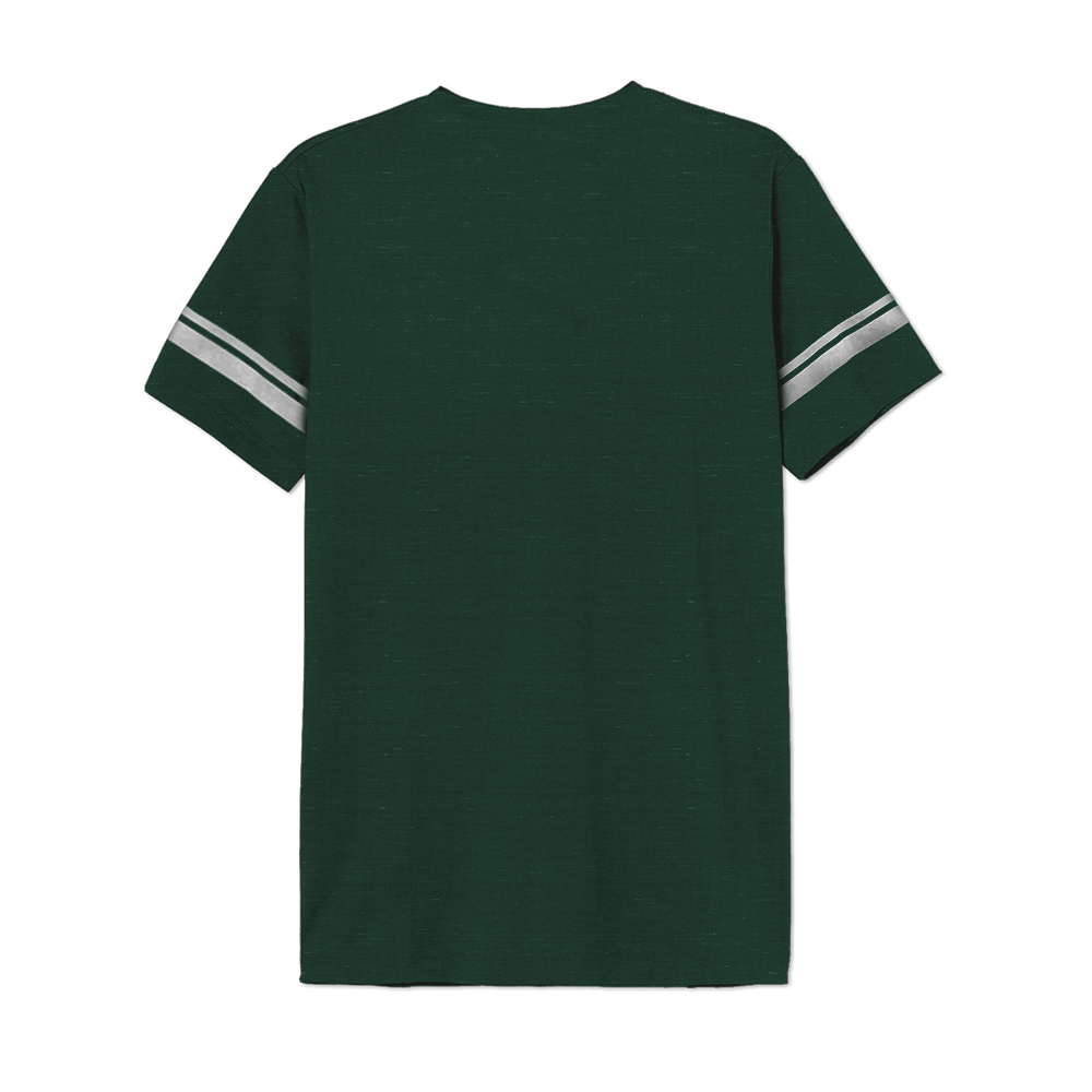 Dos du t-shirt Green Lantern vert DC Comics, design uni avec bandes grises sur les manches, coupe classique en coton premium.